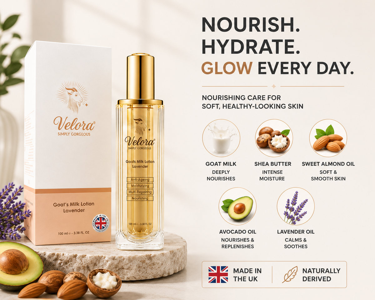 Velora Goat Milk Body Lotion Lavender | Hydrating Body Moisturiser | 100ml