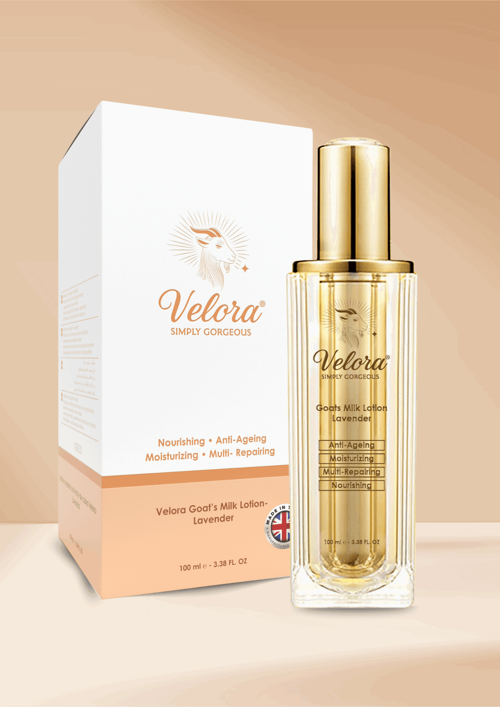 Velora Goat’s Milk Body Lotion – moisturizing goat milk skincare for dry and sensitive skin