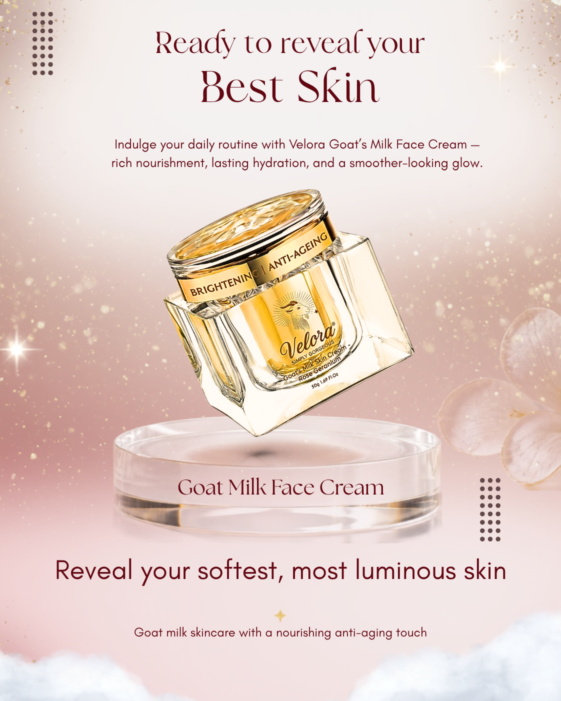 Velora Moisturising Goat Milk Face Cream