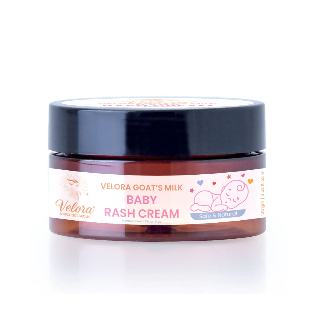 Velora Baby Rash Cream jar – gentle diaper rash relief with calendula & chamomile