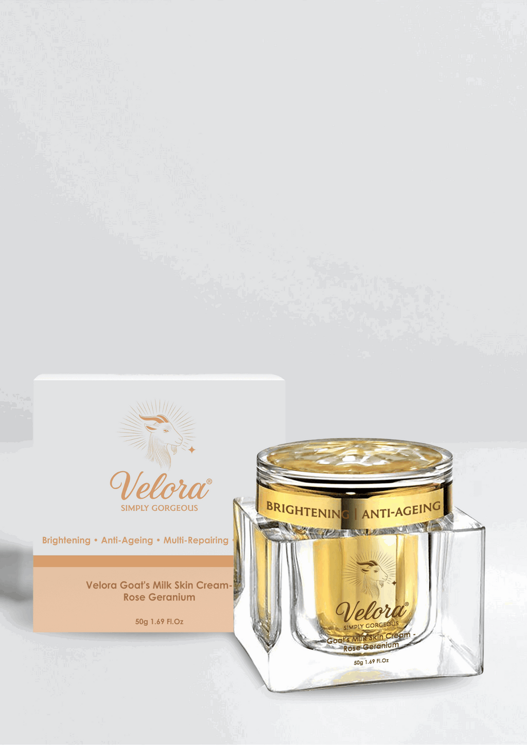 Velora goat milk hydration and brightening cream 