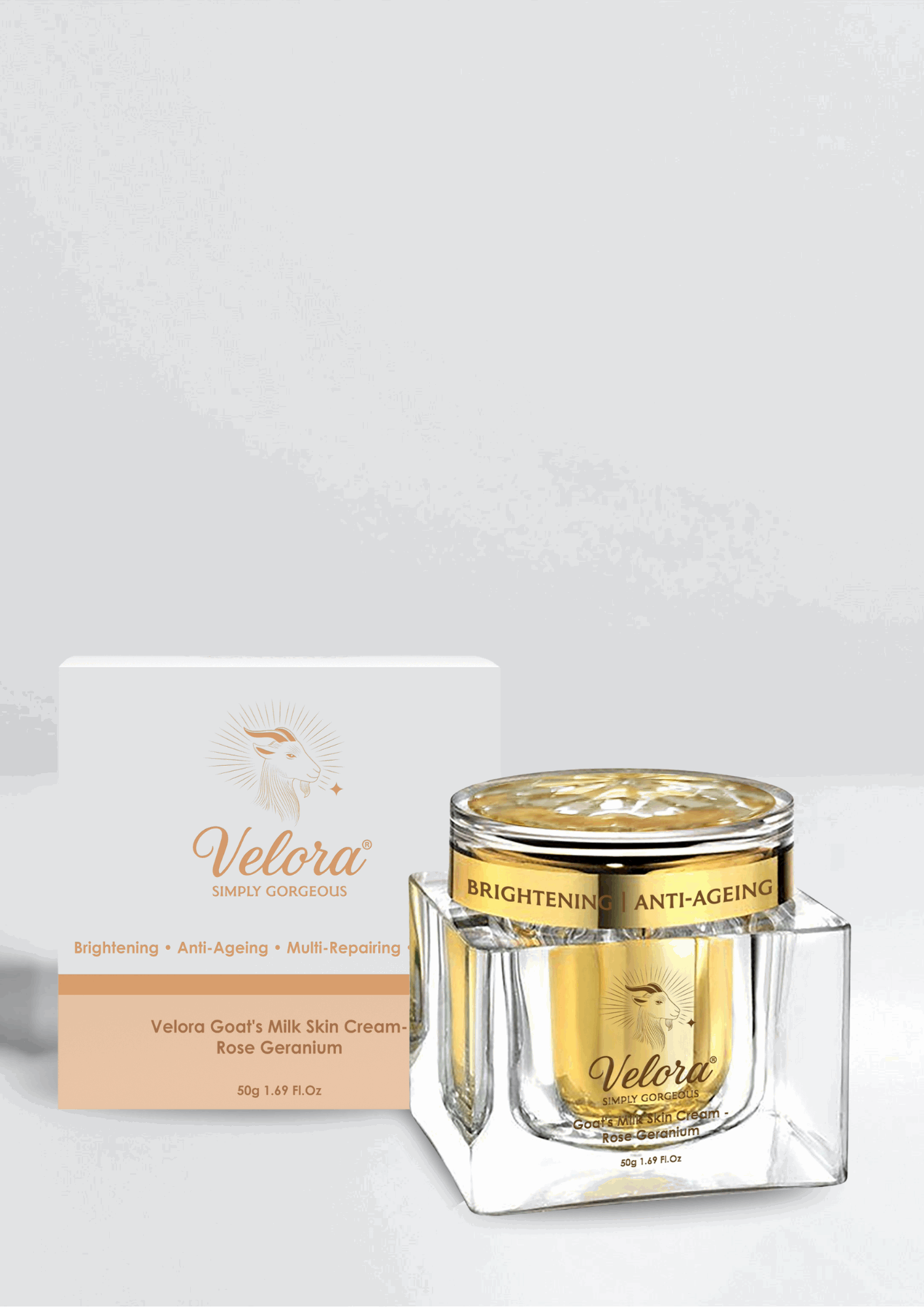 Velora goat milk hydration and brightening cream 