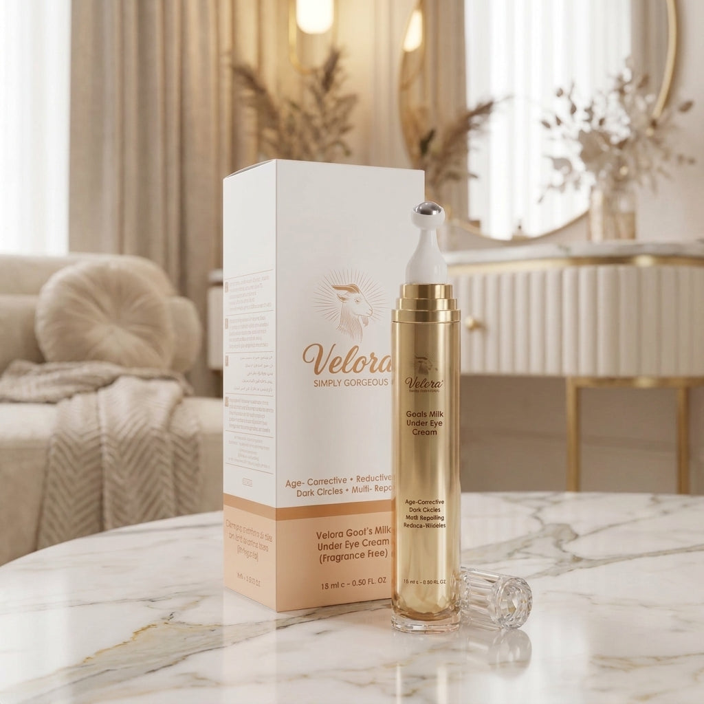 Velora Hydrating Goat Milk Under Eye Cream | Fragrance-Free Daily Eye Care | 30ml